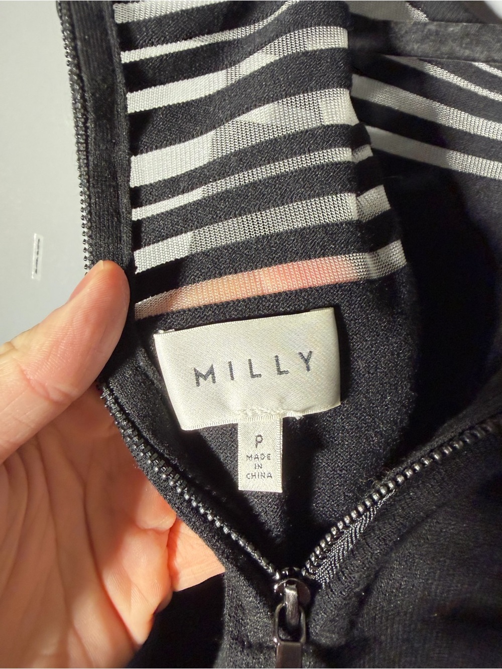 Milly Invisible Stripe Fit & Flare Dress Size XS - Picture 4 of 5